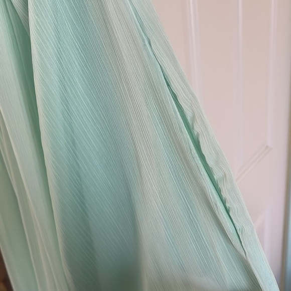 Wide leg Chiffon romper w/pockets - Picture 3 of 5